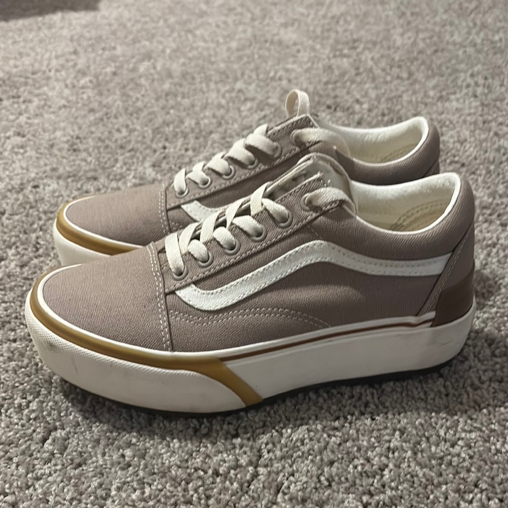 Vans Women's Shoes in Tan and White